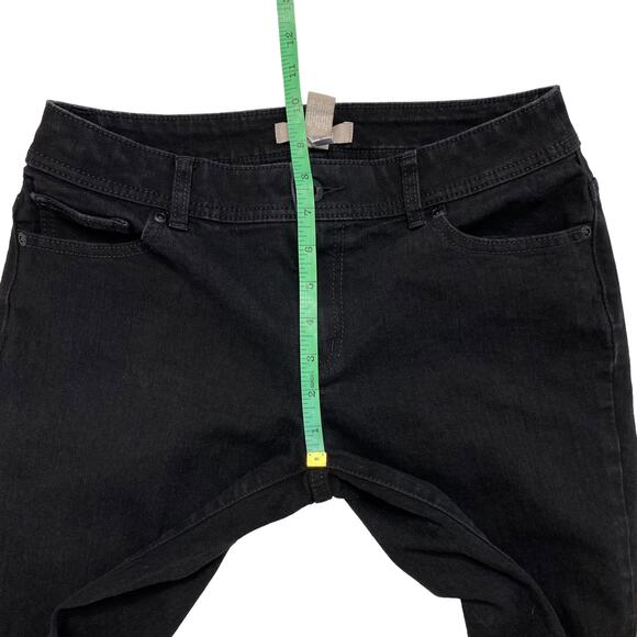 CHICOS Black Denim Straight Leg Jeans Size XS/2 (00) Regular - Picture 7 of 8